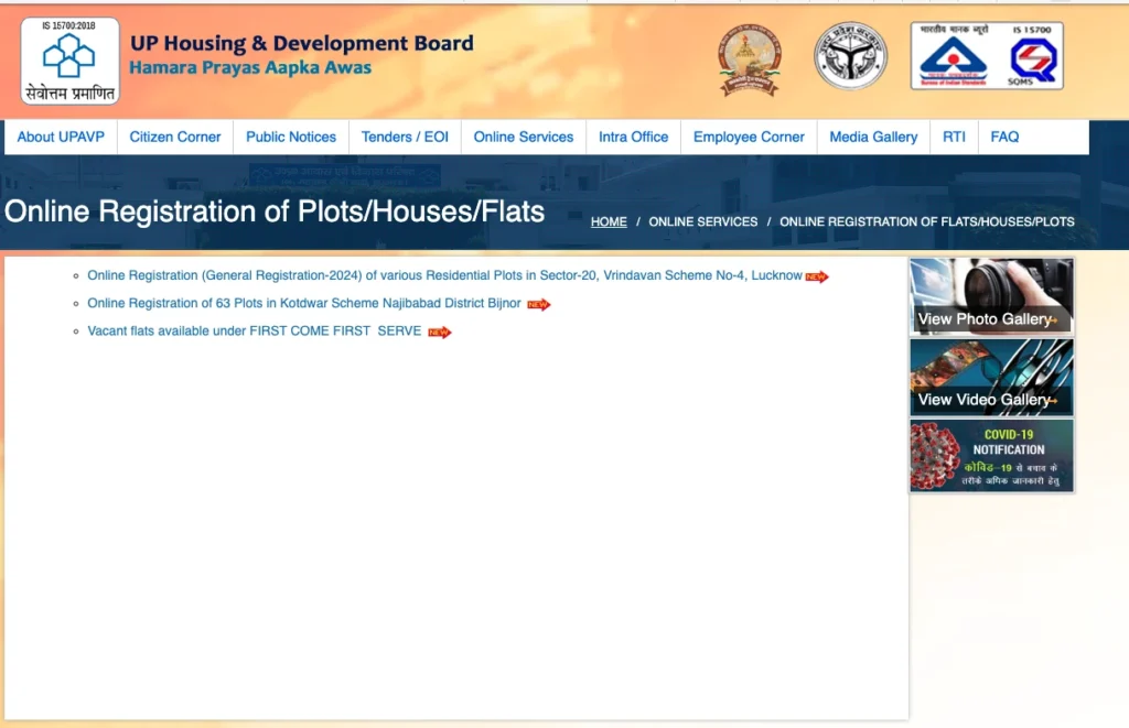 Online Registration Of Plot -House - Flats