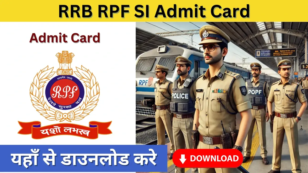 RRB RPF SI Admit Card