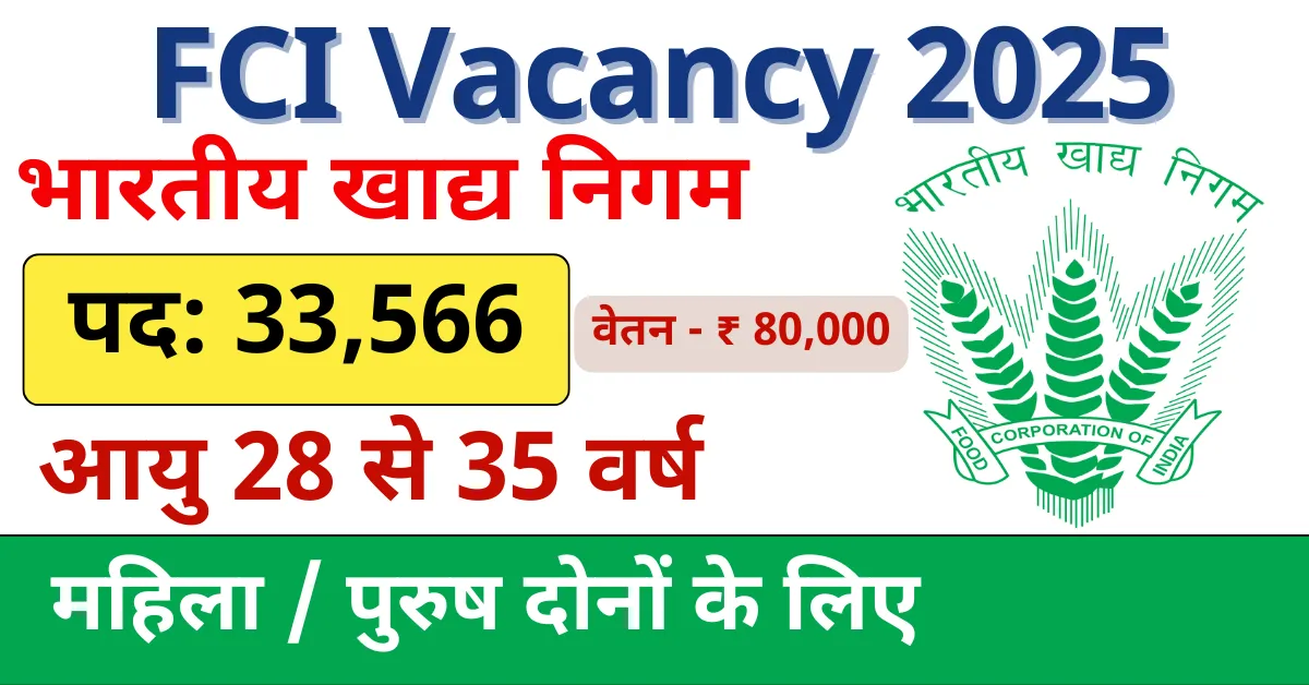 FCI Vacancy 2025 33566