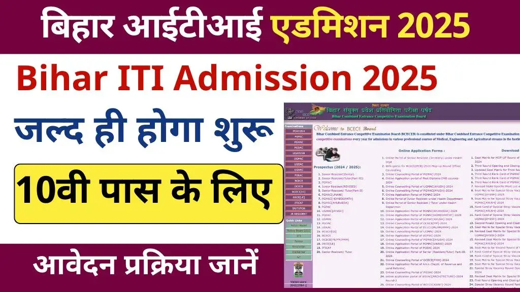 Bihar ITI Admission 2025-Online Application Form