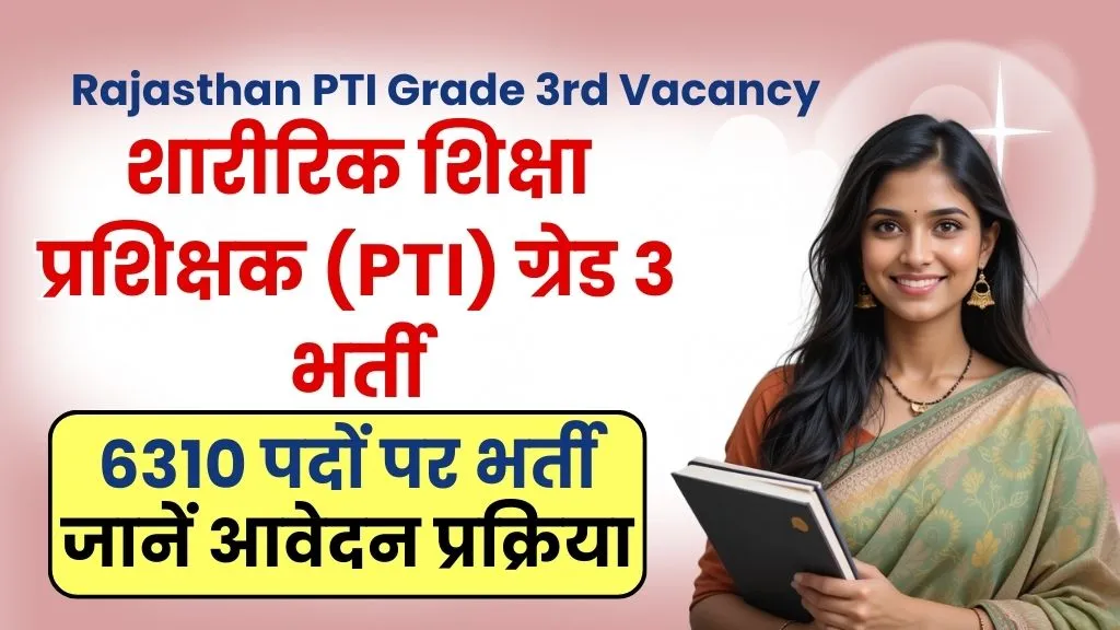 Rajasthan PTI Grade 3rd Vacancy 2025